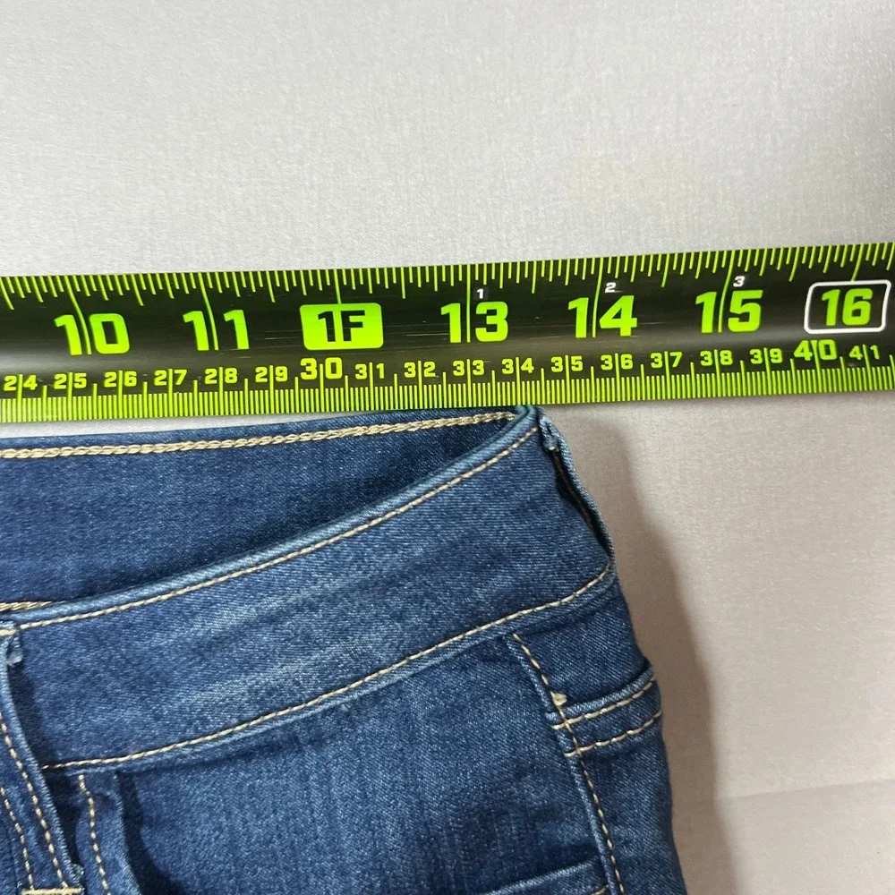 Cello Skinny Jeans Womens 7x28 Blue Whiskered Denim Cotton Medium Wash Mid Rise